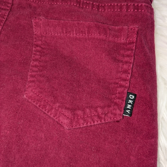 DKNY Girls Red Corduroy Skirt Overalls Casual Style EUC Size 6 - Picture 6 of 9